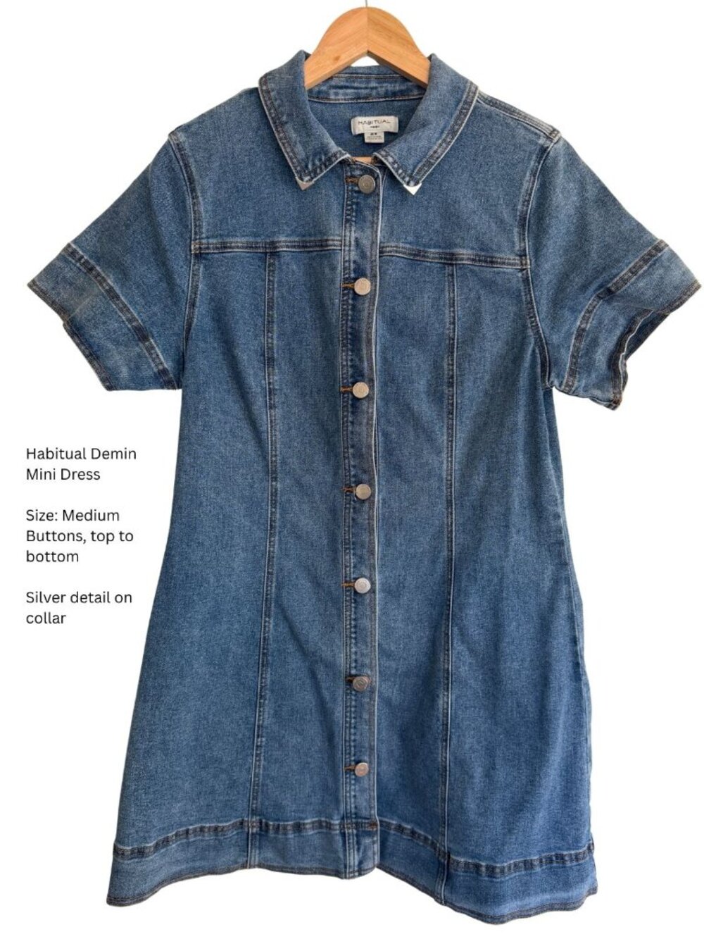 Habitual Women’s Denim Mini Dress Medium